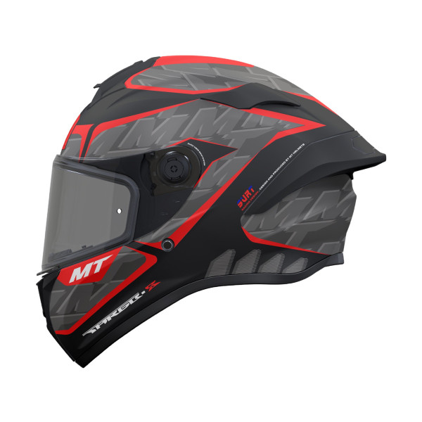 MT Helmets MT Targo S Surt B5 Matt Black Grey Red